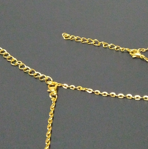 Magnificent Green Snowflake Red Stone Necklace - Picture 2 of 5